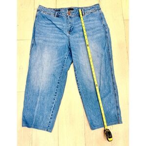 Talbots Easy Straight Ankle Jeans Womens 18W Medium Wash Denim Blue High Rise